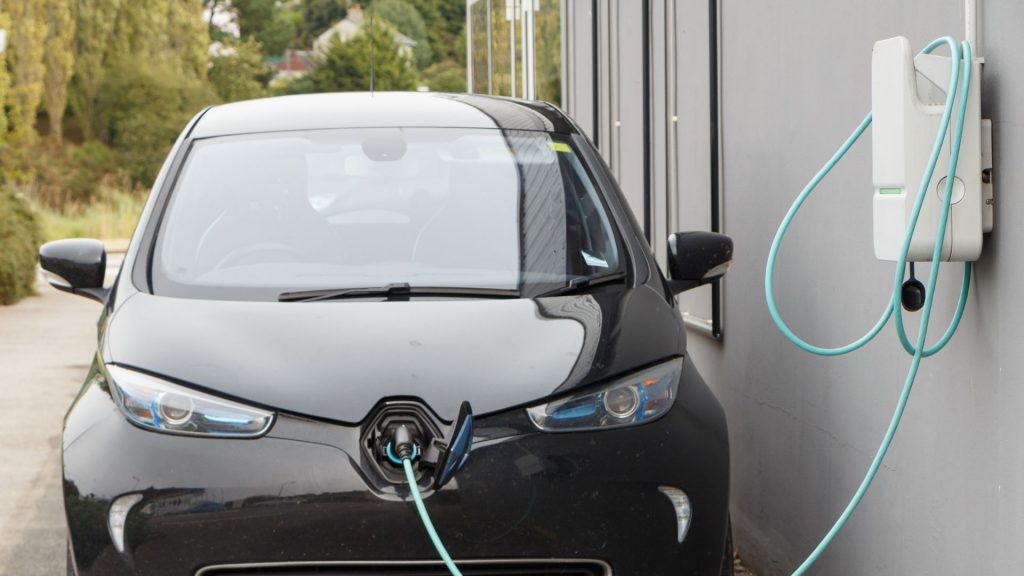 EV car charging in a home station